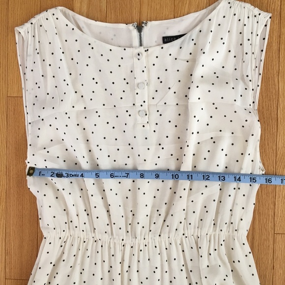Alice + Olivia silk polka dot dress Sz medium - Picture 5 of 8